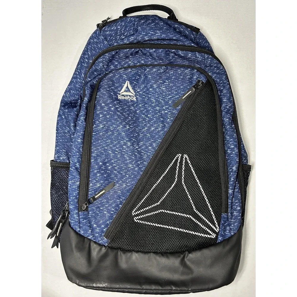 Reebok Blue Black Water Resistant Comfort Straps Backpack Padded